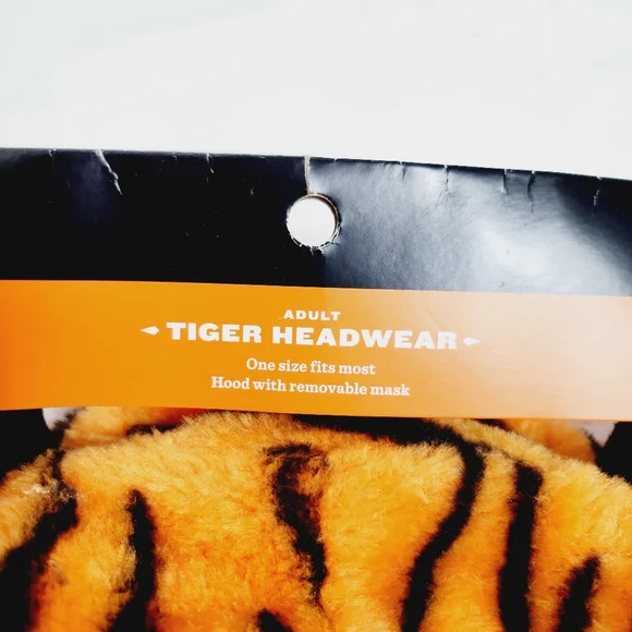 Hide And Eek Adult Tiger Headwear Halloween Costume - Picture 4 of 4
